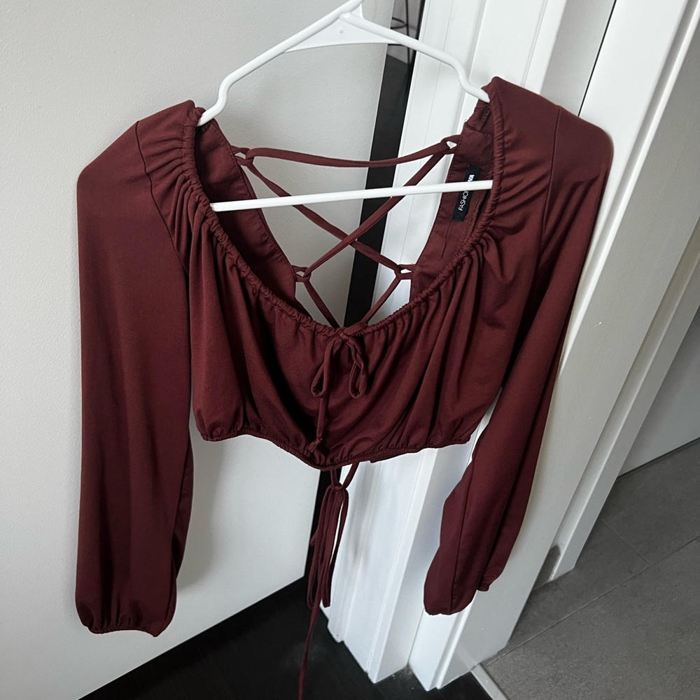 Cropped open back top